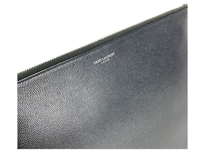 Clutch in pelle nera Saint Laurent Nero - vista 8