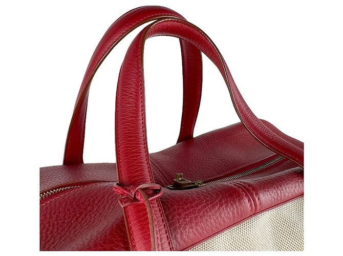 Borsa Boston Victoria 50 di Hermès Rosso Beige - vista 10