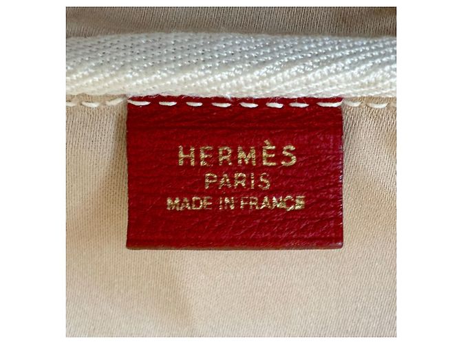 Borsa Boston Victoria 50 di Hermès Rosso Beige - vista 13