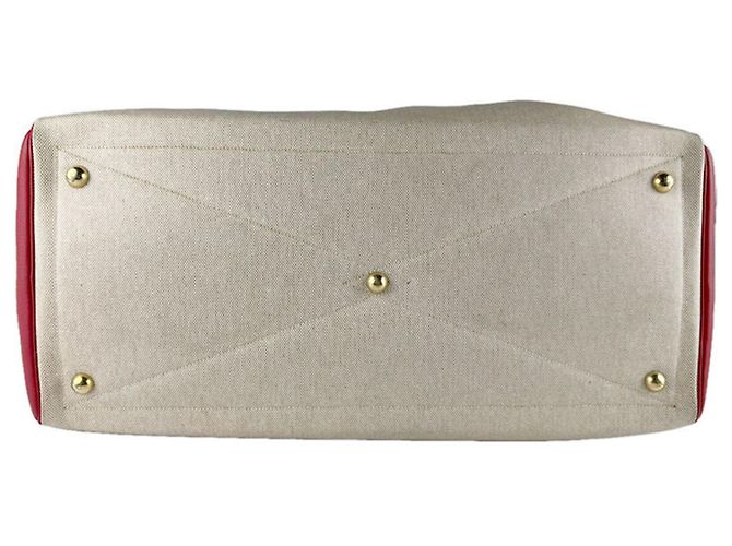 Borsa Boston Victoria 50 di Hermès Rosso Beige - vista 4