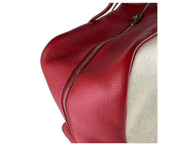 Borsa Boston Victoria 50 di Hermès Rosso Beige - vista 6