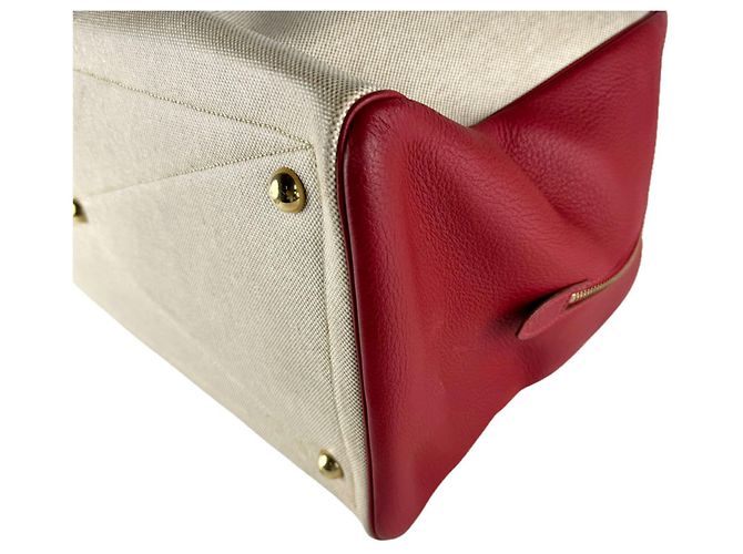 Borsa Boston Victoria 50 di Hermès Rosso Beige - vista 9