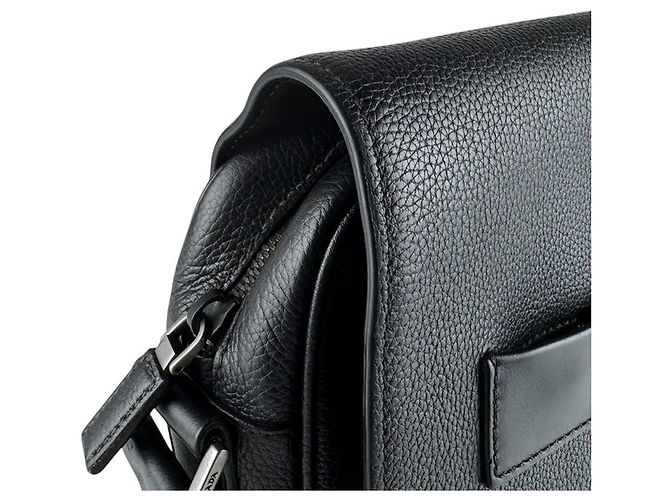 Borsa a spalla in pelle nera Prada Nero - vista 6