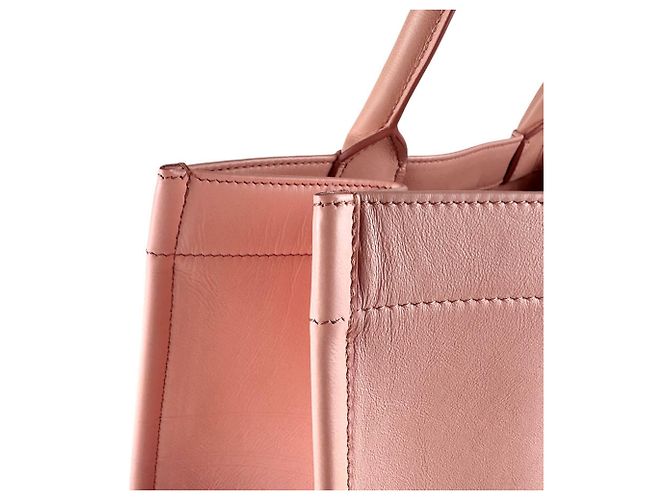 Borsa tote in pelle rosa Christian Dior - vista 6