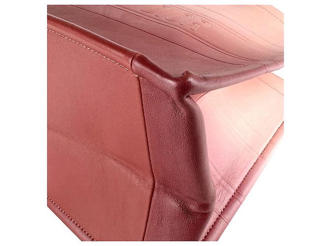 Borsa tote in pelle rosa Christian Dior - vista 9
