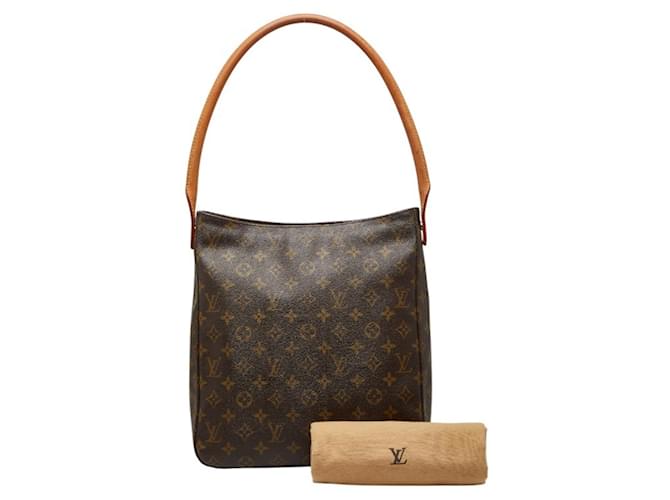 Borsa Louis Vuitton Monogram Looping GM Marrone - vista 12
