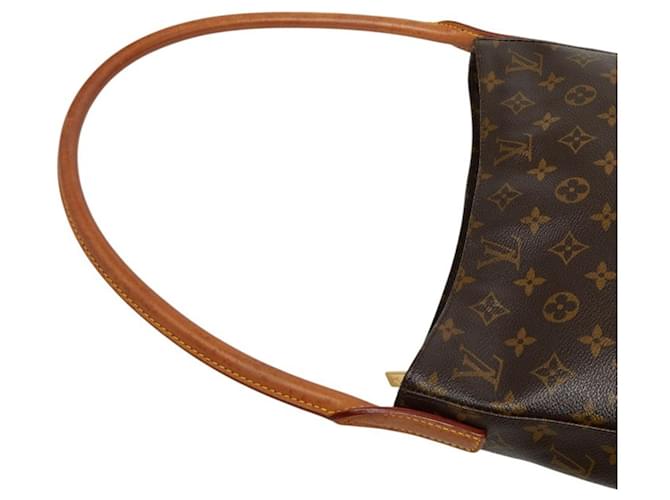 Borsa Louis Vuitton Monogram Looping GM Marrone - vista 8