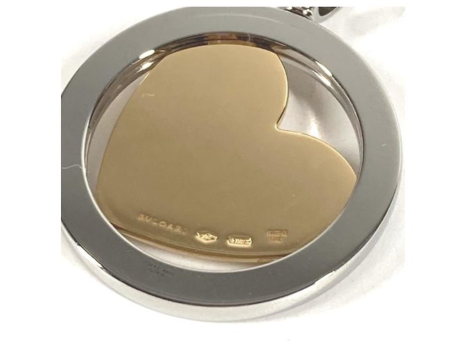 Bulgari Collana Pendente Cuore Tondo in Oro 18K e Oro Bianco Bvlgari - vista 7
