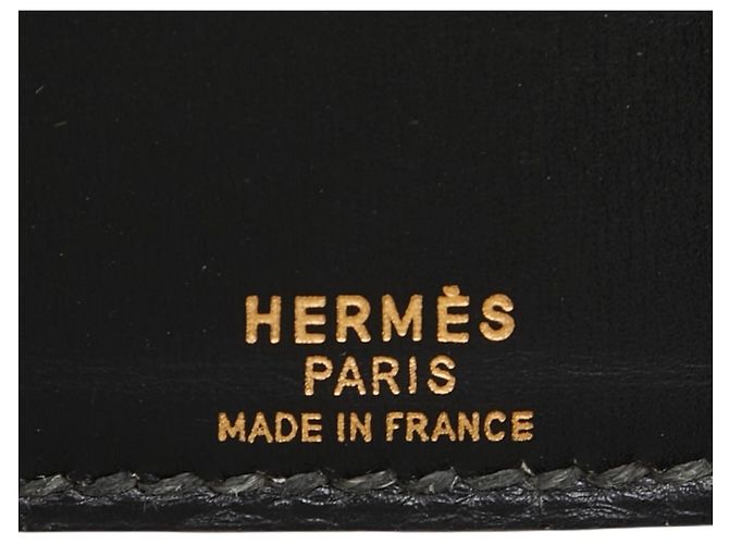 Ring Couverture de planificateur système en cuir noir Hermès - vue 11