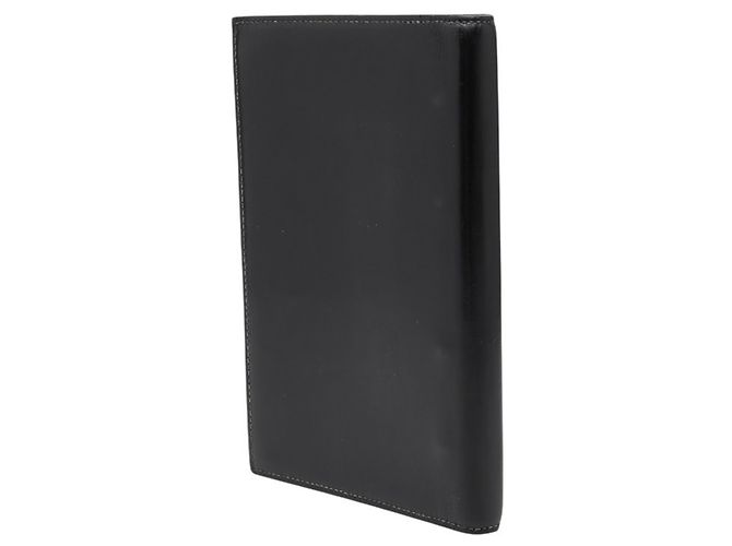 Ring Couverture de planificateur système en cuir noir Hermès - vue 2