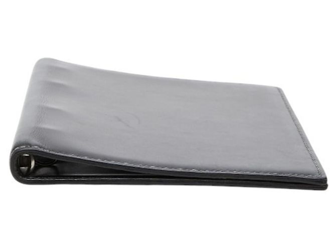 Ring Couverture de planificateur système en cuir noir Hermès - vue 3