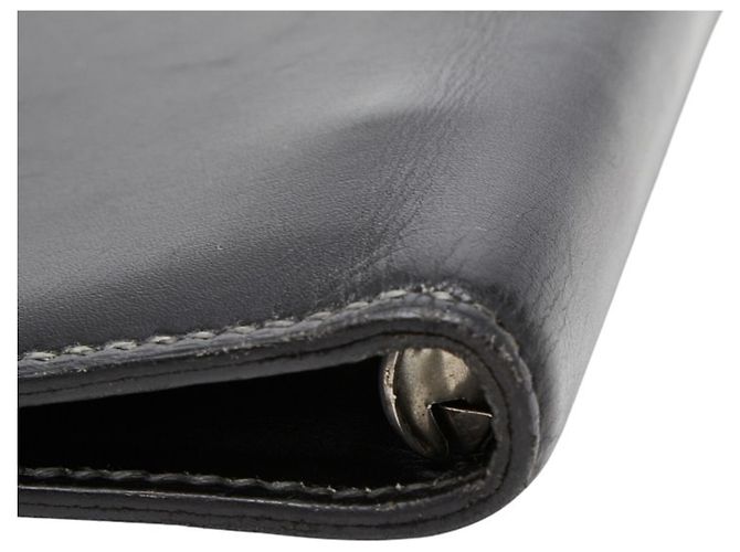 Ring Couverture de planificateur système en cuir noir Hermès - vue 7