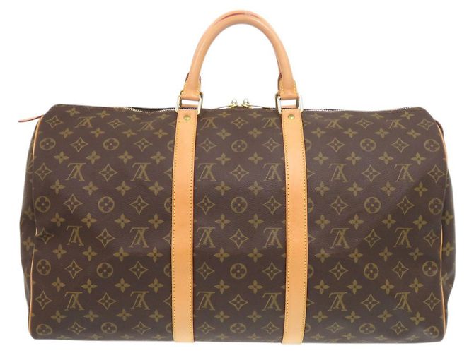 Borsa Boston Keepall 50 Monogram Louis Vuitton Marrone Monogramma - vista 2