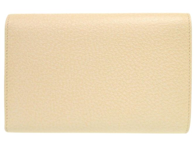 Billetera de cuero Corda beige plegable Prada 1M0510 - vista 3