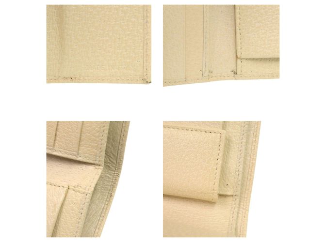 Billetera de cuero Corda beige plegable Prada 1M0510 - vista 8