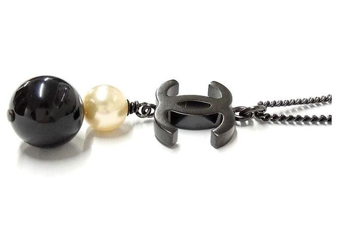 Collar largo Chanel B14B Coco Mark Negro - vista 2