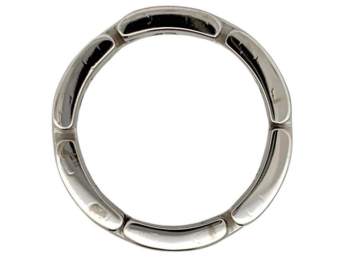 Anello Maillon Panthère a 3 File in Oro Bianco 18K di Cartier D'oro - vista 3