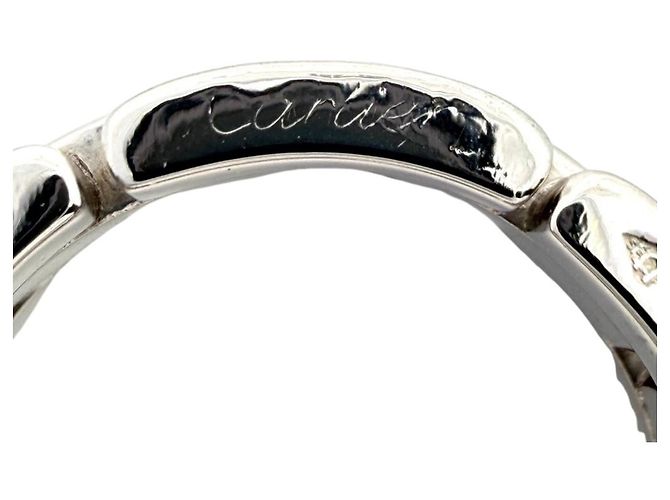 Anello Maillon Panthère a 3 File in Oro Bianco 18K di Cartier D'oro - vista 4