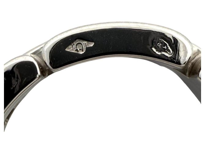 Anello Maillon Panthère a 3 File in Oro Bianco 18K di Cartier D'oro - vista 5