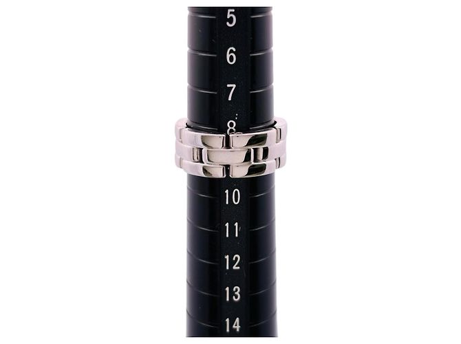 Anello Maillon Panthère a 3 File in Oro Bianco 18K di Cartier D'oro - vista 9