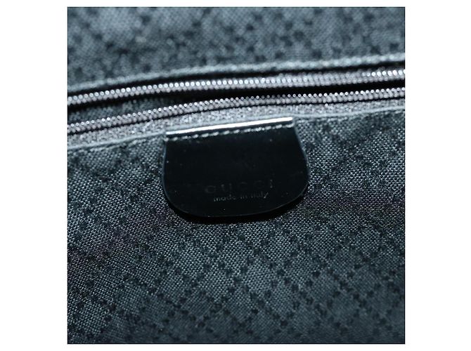 Bamboo Gucci Vintage in nylon con manico in bambù Nero - vista 6