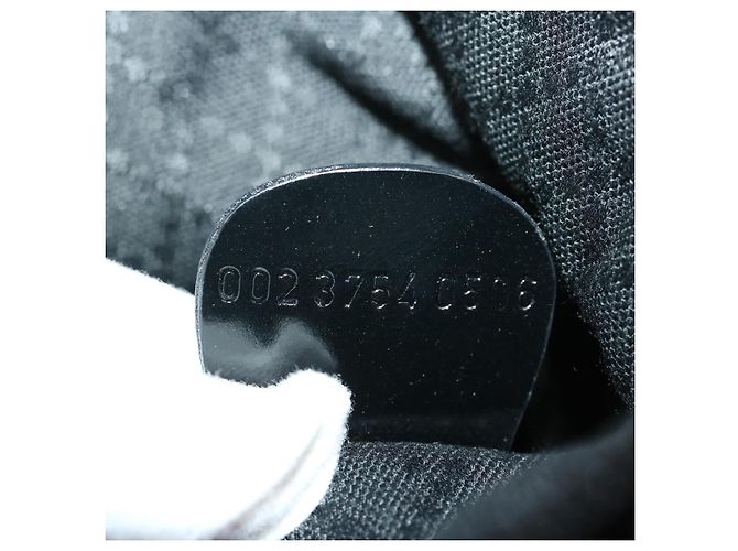 Bamboo Gucci Vintage in nylon con manico in bambù Nero - vista 7