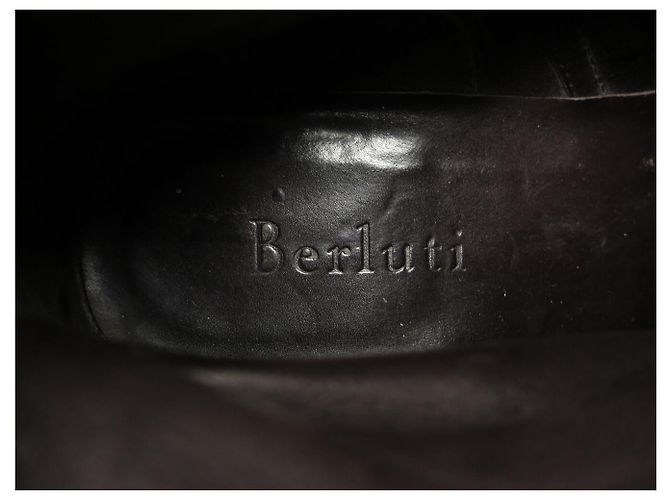 SCARPE BERLUTI BOOTIES 9.5 43.5 CAMOSCIO & PELLE MARRONE - vista 9