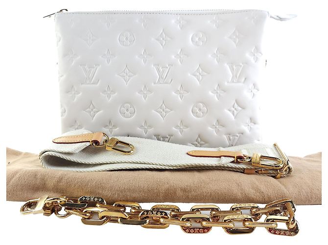 Louis Vuitton Lammleder Monogram Coussin Schultertasche Weiß - Ansicht 7