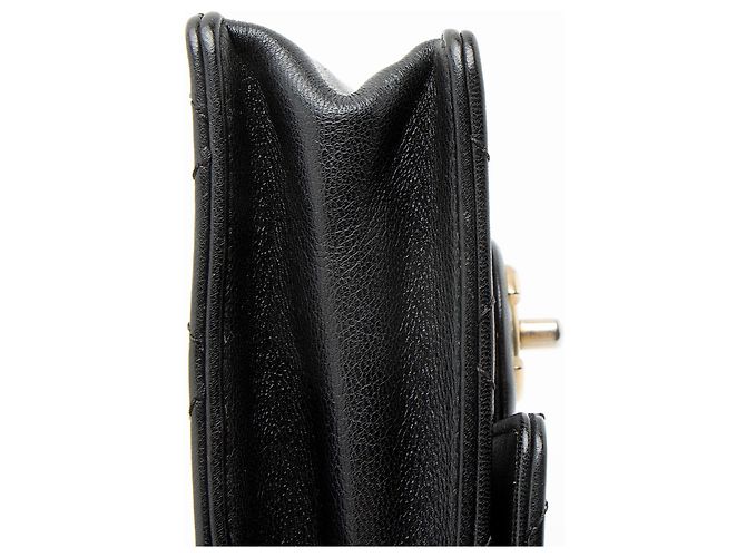 Gabrielle Borsa a tracolla verticale piccola in pelle di agnello chic con perle Chanel Nero - vista 10
