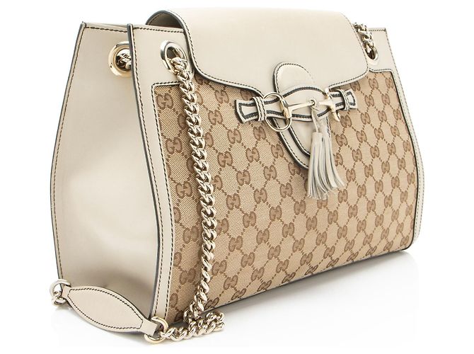 Gucci GG Canvas Emily Große Schultertasche Braun - Ansicht 2