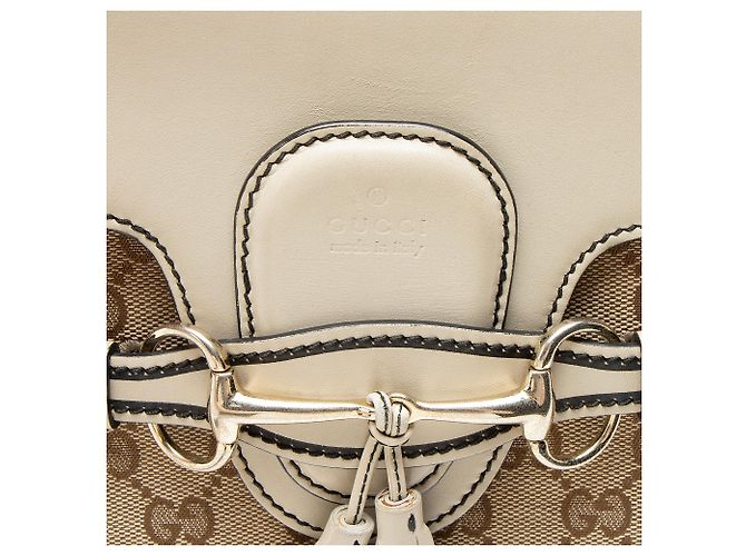 Gucci GG Canvas Emily Große Schultertasche Braun - Ansicht 9