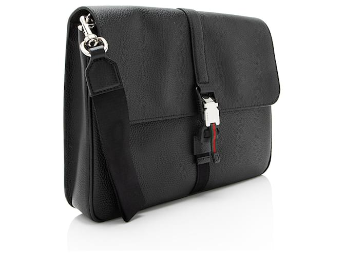 Portadocumenti in Pelle Web Gucci Nero - vista 2
