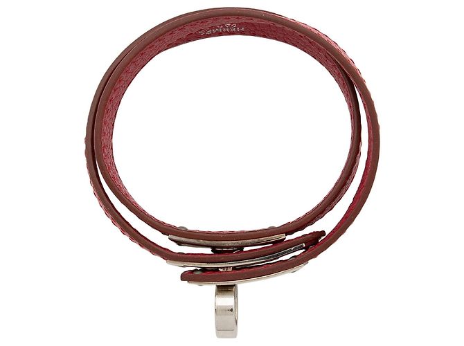 Bracciale Double Tour Kelly Epsom Vintage di Hermès Rosa - vista 2