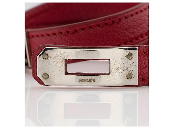 Bracciale Double Tour Kelly Epsom Vintage di Hermès Rosa - vista 4