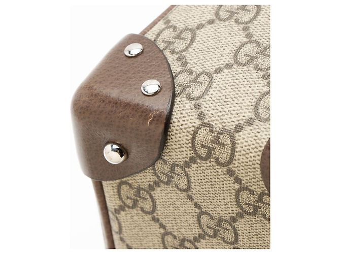 Bolso Trunk Suave GG Supreme de Gucci Castaño Beige - vista 10