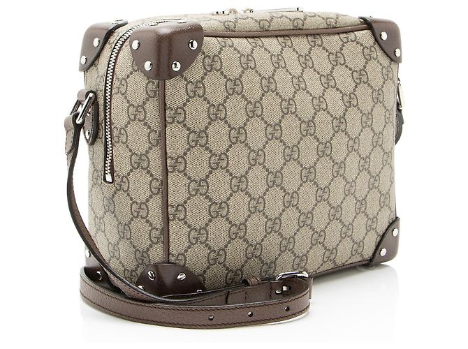 Bolso Trunk Suave GG Supreme de Gucci Castaño Beige - vista 2
