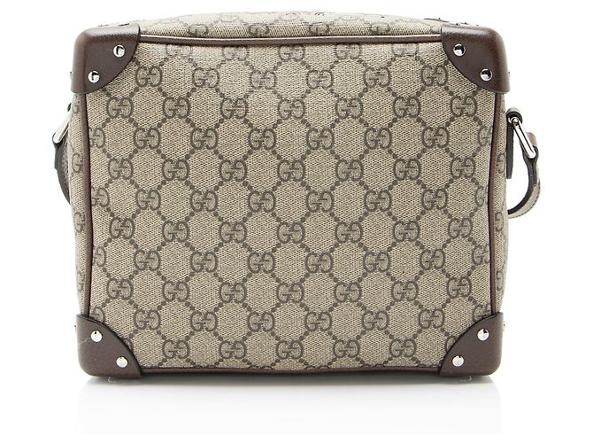 Bolso Trunk Suave GG Supreme de Gucci Castaño Beige - vista 3