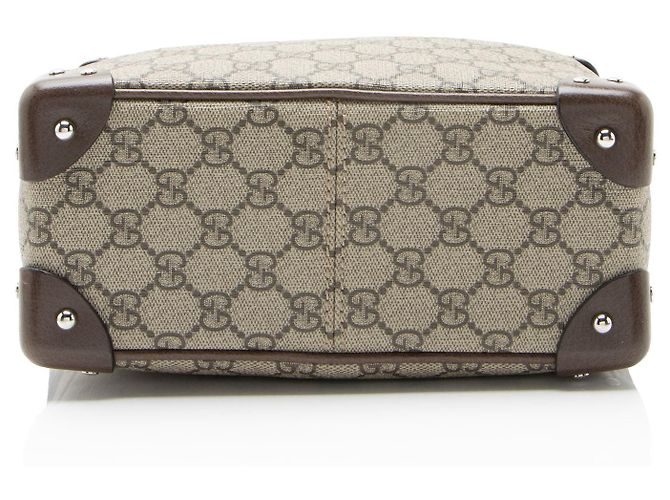 Bolso Trunk Suave GG Supreme de Gucci Castaño Beige - vista 4