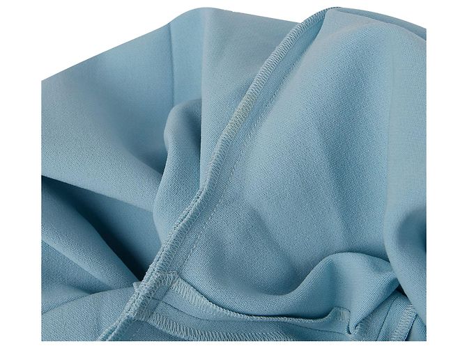 Pantalones anchos Hermès azul cielo lana - vista 8