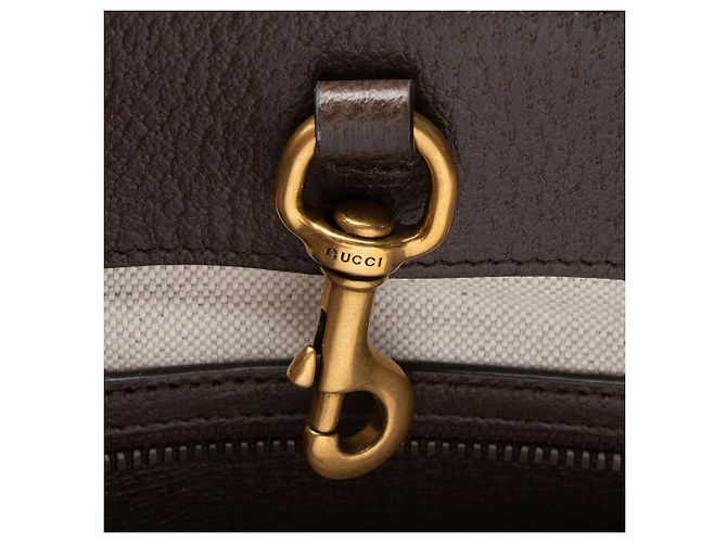 Borsa Tote Verticale Ophidia GG Supreme di Gucci Marrone Beige - vista 10