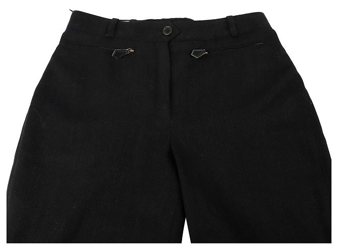 Hermès Pantalones de Lana Talla Gris - vista 3