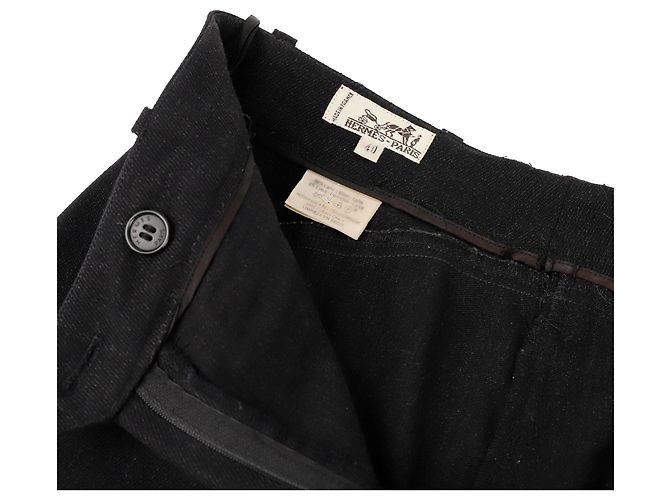 Hermès Pantalones de Lana Talla Gris - vista 5