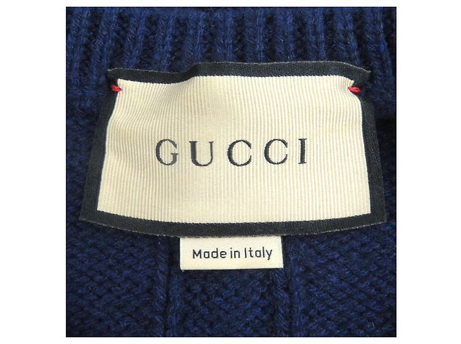 Suéter de cachemira Gucci Web line Azul Azul marino - vista 4