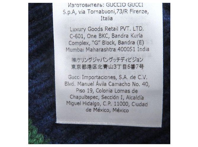 Suéter de cachemira Gucci Web line Azul Azul marino - vista 8