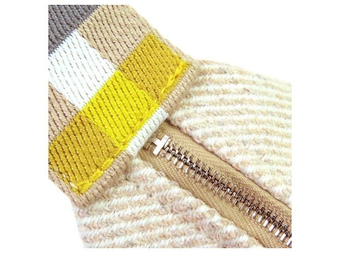 Hermès BRIDE Una Pochette in Lana Nero - vista 10
