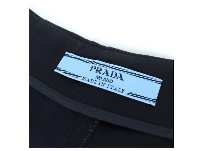 Prada Falda plisada de gabardina de lana Azul Azul marino - vista 6
