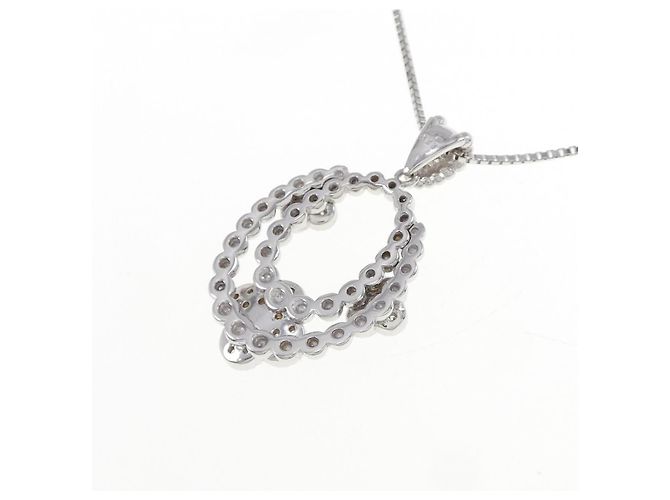 Autre Marque Collana in diamante in oro bianco Au750 a forma di fiore Argento - vista 4