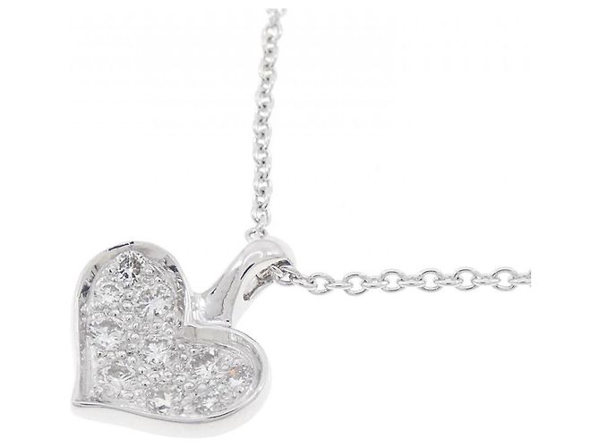 Autre Marque Collana con diamante a forma di cuore Au750 Argento - vista 3