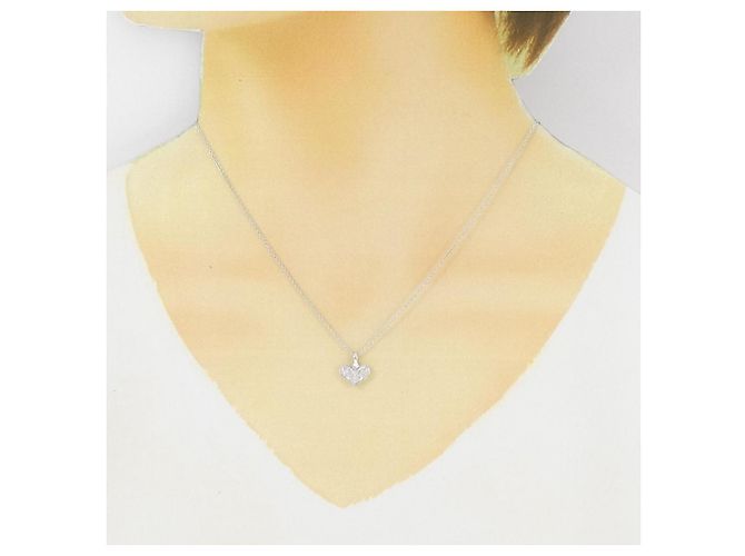 Autre Marque Collana con diamante a forma di cuore Au750 Argento - vista 6