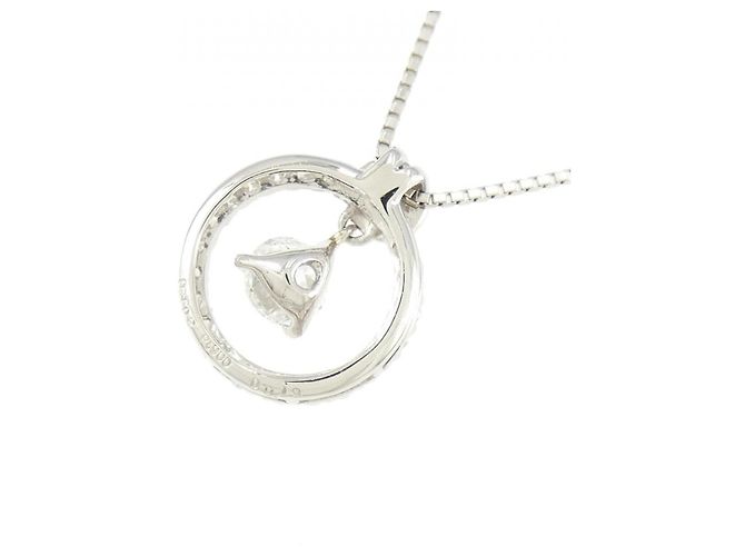Autre Marque Platin-Diamant-Halskette Silber - Ansicht 4
